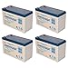 PS-1270 12 Volt 7 AH SLA Battery .250 F2 TERMINAL - 4 Pack