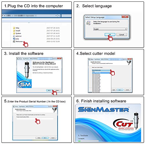 MKCUTTY 53" Vinyl Cutter Sign Cutting Plotter Machine With SignMaster