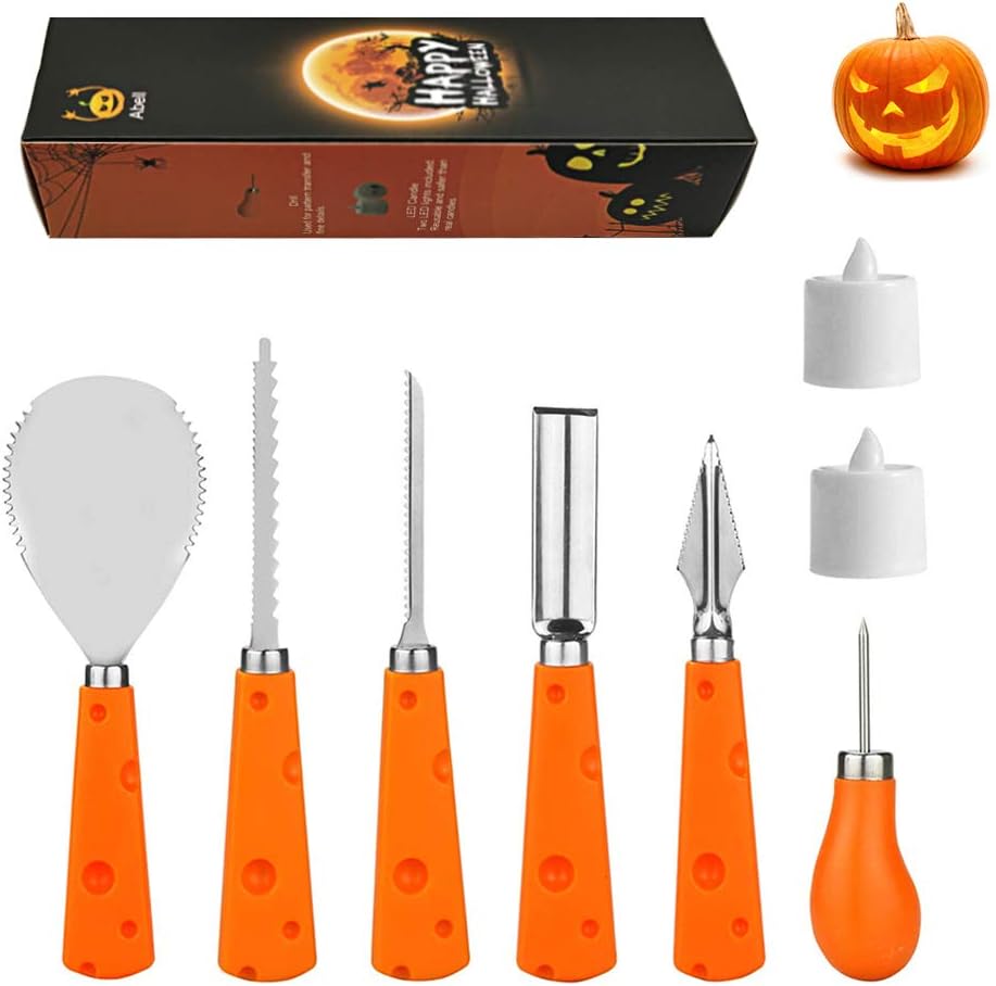 Abell Pumpkin Carving Kit for Family 6 Easy Halloween Pumpkin Carving