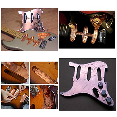 Dovewill Copper Foil Ribbon EMI Shield Shielding Tape 30cm×20cm for Electric Guitar Parts - Thumbnail 7