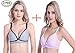 Vemure Cotton Maternity Nursing Sleep Bra for Breastfeeding Wireless Soft Cup Front Button Clip Down Bras(2 Pack/Grey+Pink,M)