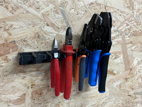 Pince murale, espace pour 7 pinces, mur d'outils, montage mural avec vis, grand 28 x 28 cm