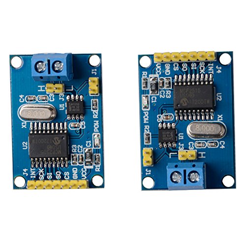 2 Pcs MCP2515 CAN Bus Module TJA1050 Receiver SPI for Arduino 51 MCU ARM Controller Development Board