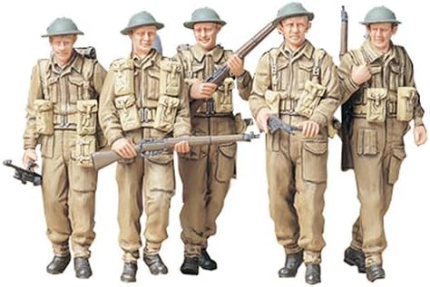 Tamiya WWII British Infantry Patrol Group 1:35 Plastic Model Assembly Kit, Unfinished, 6.22 x 10.31 x 1.26 pulgadas