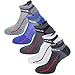 Aaronano 5 Pairs Mens Half Cushion Ankle Socks Low Cut Breathable Athletic Socks Size (7-12)