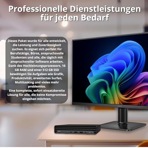HP Bundle EliteDesk 600 G6 Mini PC | Intel Core i5-10500T | 16GB RAM | 512GB SSD Nvme Monitor 27" FullHD Win 11 Pro 36 Month Warranty