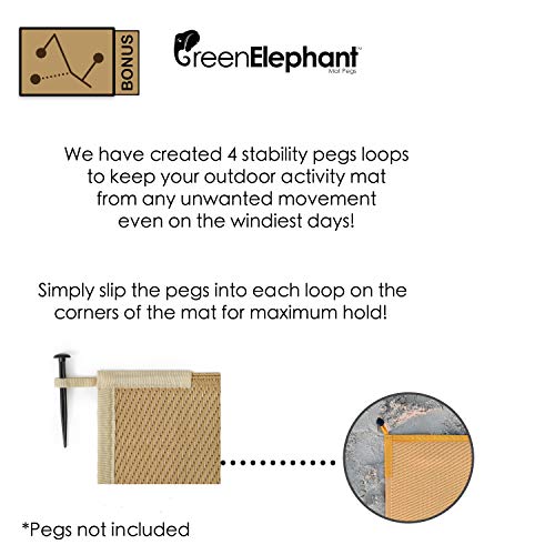 Green Elephant Recycled Plastic Outdoor Rug Reversible Plastic Straw