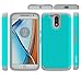 Moto G4 Case, Moto G4 Plus Case - OEAGO [Shockproof] [Impact Protection] Hybrid Dual Layer Defender Protective Case Cover for Motorola Moto G4 / G4 Plus (Moto G Plus, 4th Gen) - Teal