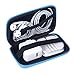 Zepthus Universal Carrying Travel Case Travel Electronics Organizer For USB Cable, Flash Drive, Headphone (Blue)