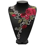 KINGSO Neckline Collar Applique Embroidery Lace Trim Fabric Cloth Sewing Patchwork DIY Craft