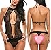 Avidlove Women Sexy Lingerie Lace Halter One Piece Teddy Babydoll Bodysuit