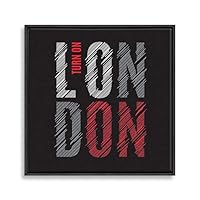 Framed Canvas Wall Art London and NYC Canvas Prints Home Artwork Decoration for Living Room,Bedroom - 16x16 inches