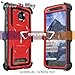 COVRWARE Aegis Series Case for Moto Z2 Play / Z2 Force with Built-in Screen Protector Heavy Duty Full-Body Rugged Holster Armor Case Belt Swivel Clip Kickstand, Red