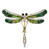 Daintymuse Breastpin Dragonfly Brooch Diamante Corsage Breastpins