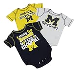 Team Athletics Baby's Michigan Wolverines 3 Piece Creeper Body Set