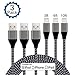 Lightning Cable, Loopilops [3 Pack] iPhone Charger to USB Syncing and Charging Cable Data Nylon Braided Cord Charger for iPhone 8/8 Plus7/7 Plus/6/6 Plus/6s/6s Plus/5/5s/5c/SE(Gray+Black)