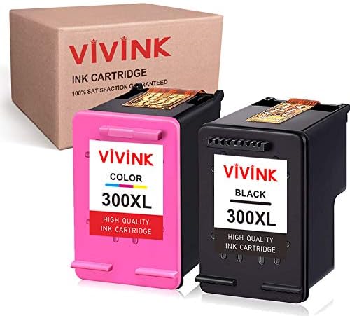 VIVINK Remanufactured Ink Cartridges Replacement for HP 300 300XL Ink Cartridges Compatible for HP DeskJet D2660 D5560 F2480 F4280 F4580 110 114 120 PhotoSmart C4680 C4780 C4670 C4600 C4700(1BK+1C)