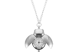 NOLITOY Beetle Shaped Pocket Watch Vintage Decorative Hanging Watch Silver Chain Unique Design for Collectors and Fashion Ent