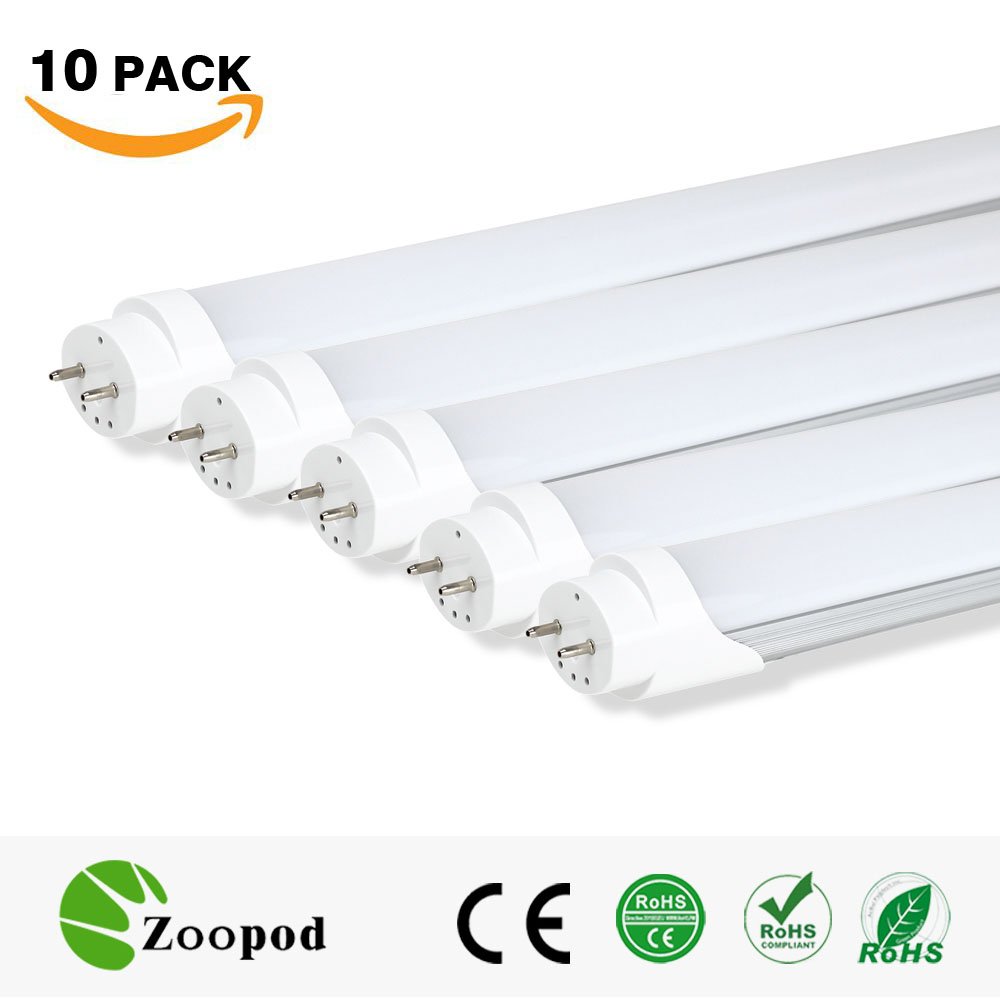 Zoopod T8 LED Tube Fluorescent Replacement Light 1.2m 4ft 18w AC100
