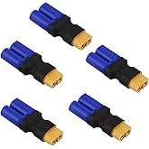 LinsyRC 5 Pack XT60 Female Connector to EC5 Male Connector Without Wire Adapter for RC Lipo Battery