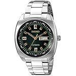 Seiko Men’s SNKM97 Analog Green Dial Automatic Silver Stainless Steel Watch