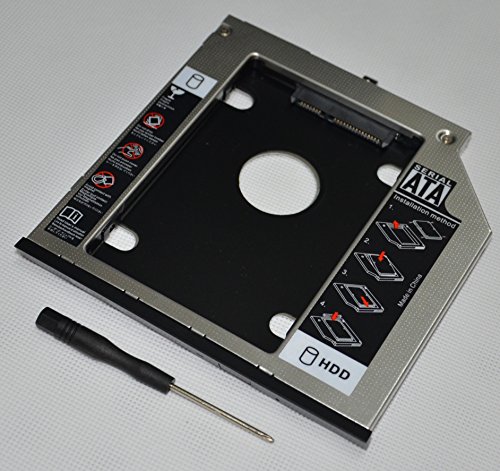 Deyoung 2nd HDD SSD Hard Drive Caddy for Dell Latitude E4300 E4310 with Original Bezel + Mounting Bracket