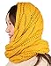 Infinity Scarf for Women Winter Warm Knit Circle Loop Chunky Scarves for Ladies, Mustard Yellow