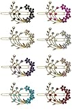 8 Pack - 8 Barrettes with Snap On Clip for Thin Hair or for Young Girls U86200-2108-8
