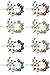 8 Pack - 8 Barrettes with Snap On Clip for Thin Hair or for Young Girls U86200-2108-8