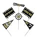 CUALFEC 2017 Graduation Photo Booth Props Graduation Party Decoration Gold & Silver 33 Counts in Gift Box. (New Edition)