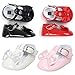 BENHERO Infant Baby Girls Mary Jane Flats Shoes with Bowknot Non Slip Soft Sole PU Leather First Walker Cirb Shoes Toddler Princess Wedding Dress Shoes(0-6 Months Infant),B-Navy