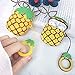 YDY Airpods Case AirPods Accessories Shockproof Portable & Protective Silicone Cover and Skin with Carabiner for Apple Airpods Charging Case - Pineapple (Pineapple)