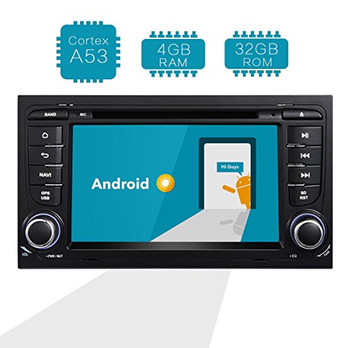 Amaseaudio Upgrade Android 8.0 For Audi A4 S4 RS4 Octa Core 4GB Ram 32GB Rom 2 Din Indash Touch Screen Car Stereo Radio DVD Player Auto GPS Navigation System Units