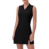 Gopune Womens Tennis Dress Summer Golf Dress with Shorts Sleeveless Workout Athletic with Pocket