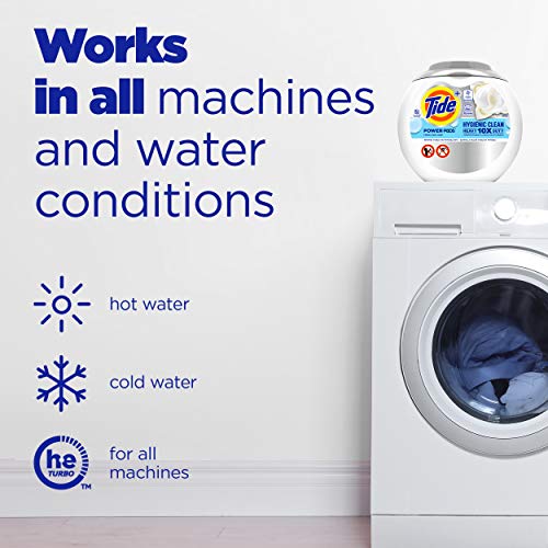 Tide Hygienic Clean Heavy Duty 10x Free Power Pods Liquid Laundry Detergent, White, Unscented, 41 Count