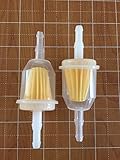 Universal Fuel Filter Barbed 2 Pack(clear for 1/4" 5/16 Fuel Line) Kohler, Honda and Others -