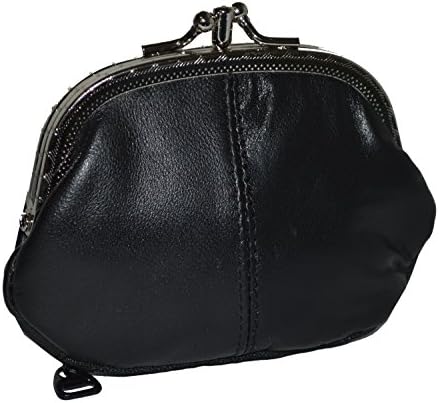 Coin Purse Double Frame with Zipper Pocket