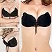 NUOYI Women's Strapless Self Adhesive Silicone Invisible Push-up Bras , Pack of 3(1 black and 2 beige)