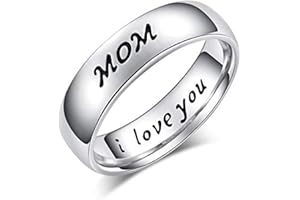 Mom Dad Daughter Son Family Ring Stainless Steel I Love You Mothers Fathers Anniversary Christmas Valentine Bands from Son Da