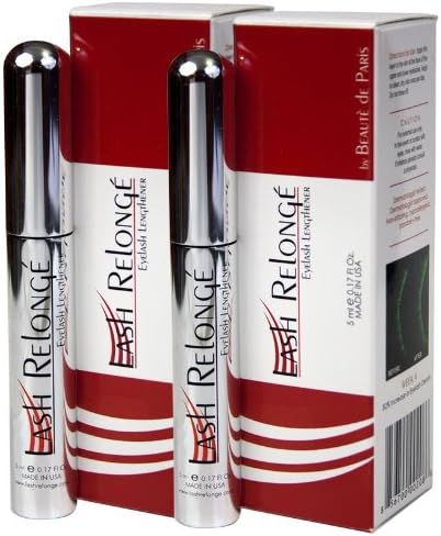Lash Relongé Eyelash Serum (2 pack)- Maximum Eyelash Beauty - Clinically Tested. Stunning Results. Longer, Darker &amp; Fuller Lash Look in Weeks