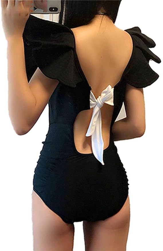 Amazon 水着 ワンピース レディース 背中 セクシー モノキニ ビキニ リゾート ママ水着 体型カバー プール 海 海外旅行 ビーチ バッククロス バックシャン シンプル オールインワン 小胸 バスト 盛れる ハイウエスト ワンピース 通販