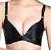 AooToo Womens Wireless Push Up Bras Seamless Comfort Deep-V Sexy Padded(Black, 30A)
