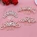 Frcolor Crystal Rhinestone Comb, 4pcs Bridal Pearl Flower Hair Pins Hair Clips for Wedding Party