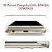 Galaxy S7 Edge Screen Protector, Shinefuture Full Curved Coverage 3D Protector Corning 9H Tempered Glass Screen Protector Guard For Samsung Galaxy S7 Edge (Gold)