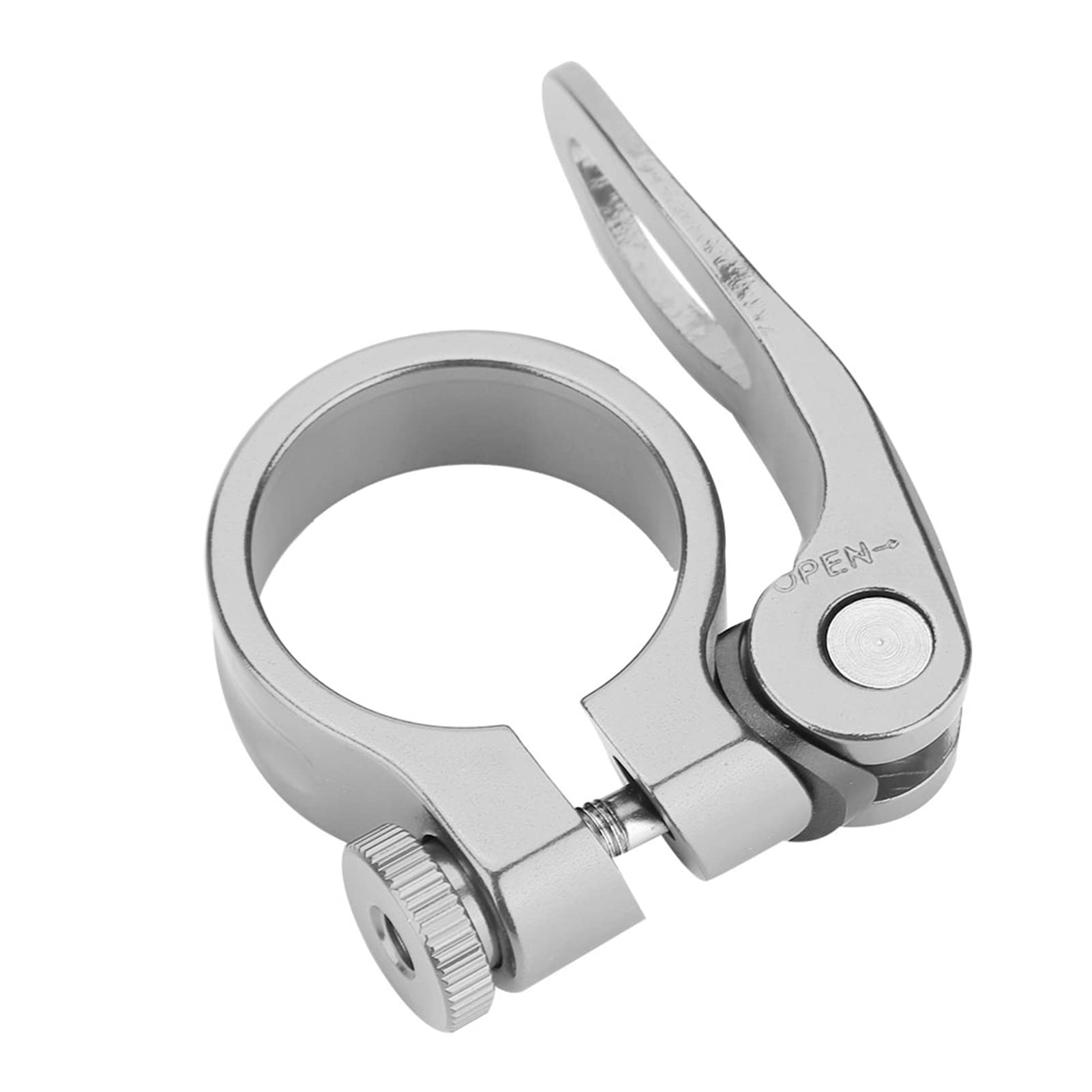 Bike Seatpost Clamp, CX-18 Aluminum Alloy 31.8mm Quick Release Seatpost Clamp Road Bike Seat Post Clamp Bike Seat Bracket Quick Release Seat Clamp for 27.2/28.6mm Seat Post(Titanium)