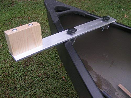 Canoe Trolling Motor Mount Bracket with Aluminum Crossbar and Solid Ash Motor Block (Best Canoe Motor Mount)