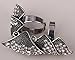 Angel Jewelry Women's Crystal Double Full Finger Armor Knuckle Ring Adjustable