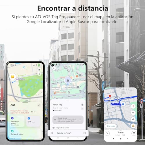 VOCOlinc Smart Tag Finder Pack de 2, Localizador Bluetooth SmartTag Tracker Soporte Android Google Localizador o iOS Apple Buscar App, Rastreador para Llaves Equipaje Cartera Bicicleta Mochila Bolso