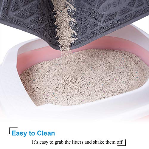 UPSKY Cat Litter Mats 2 Set of Cat Litter Pads, Cat Litter Trap Mats