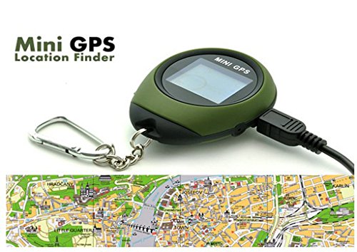 Winterworm Outdoor Mini Handheld Portable GPS Navigation Location Finder Dot Matrix Display for Biking Hiking Travelling Geoaching Wild Exploration